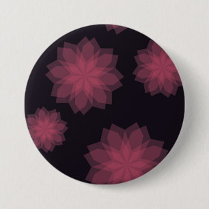 Badge Rond 7,6 Cm Pink, cool, trendy, modern flower abstraction