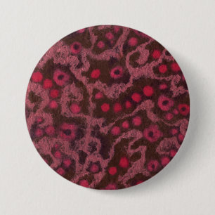 Badge Rond 7,6 Cm Pink Flowers Blush Curves whimsical floral pattern
