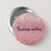 Badge Rond 7,6 Cm Pink Ombre Parties scintillant la gentillesse pers (Devant & derrière)