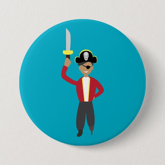 Badge Rond 7,6 Cm Pirate (Devant)