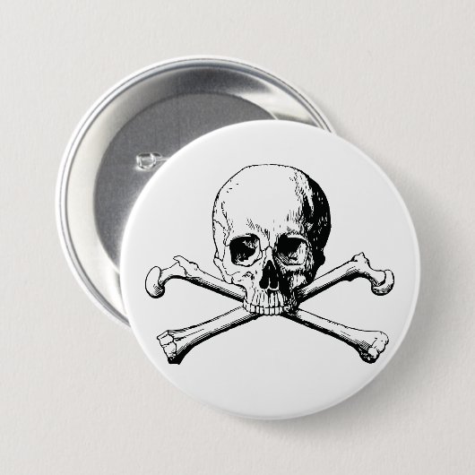 Badge Rond 7,6 Cm Pirate (Devant & derrière)