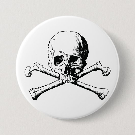 Badge Rond 7,6 Cm Pirate (Devant)
