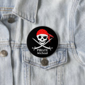 BADGE ROND 7,6 CM PIRATE BOUTONS - PERSONNALISER - COLLECTE (En situation)