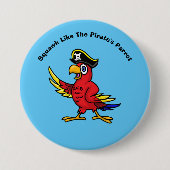 Badge Rond 7,6 Cm Pirate Parrot Button (Devant)