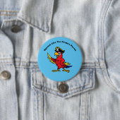 Badge Rond 7,6 Cm Pirate Parrot Button (En situation)