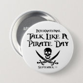 Badge Rond 7,6 Cm PirateDayButton (Devant & derrière)