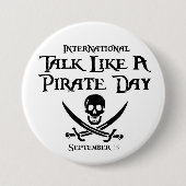 Badge Rond 7,6 Cm PirateDayButton (Devant)
