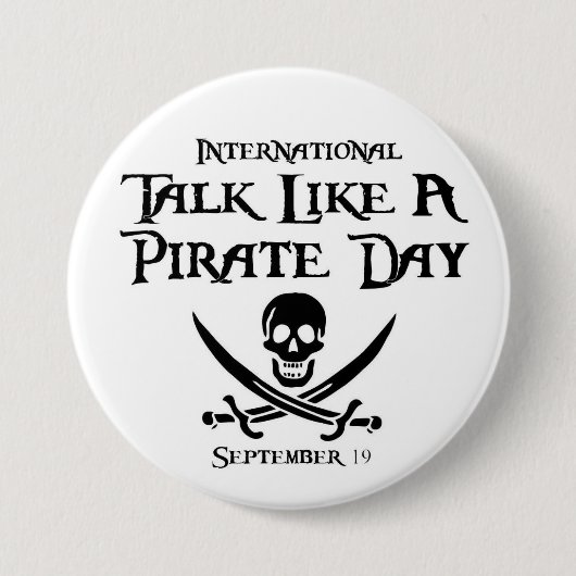 Badge Rond 7,6 Cm PirateDayButton (Devant)