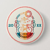 Badge Rond 7,6 Cm Piste cyclable Retro Traverse City (Devant)