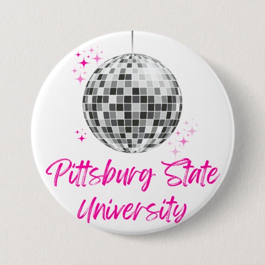 Badge Rond 7,6 Cm Pittsburg State University Disco (Devant)