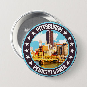 Badge Rond 7,6 Cm Pittsburgh