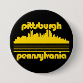 Badge Rond 7,6 Cm Pittsburgh Pennsylvanie (Devant)