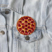 Badge Rond 7,6 Cm Pizza au Pepperoni (En situation)