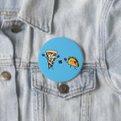 Badge Rond 7,6 Cm Pizza de pepperoni CONTRE le taco : Mexicain (En situation)