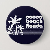Badge Rond 7,6 Cm Plage de Cocoa Floride (Devant)