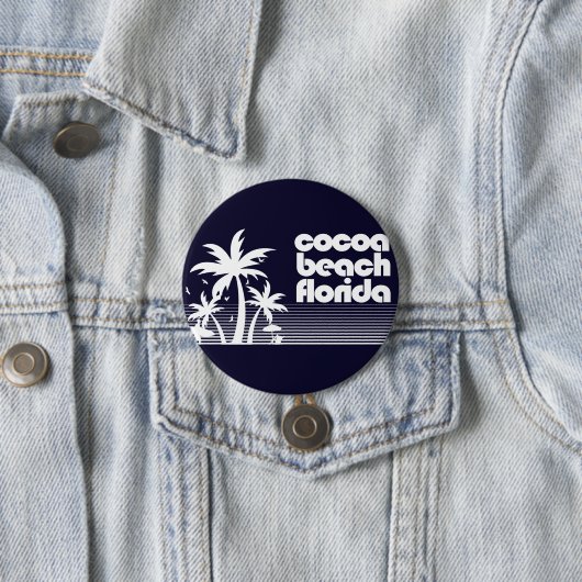 Badge Rond 7,6 Cm Plage de Cocoa Floride (En situation)