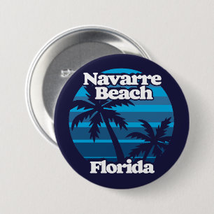 Badge Rond 7,6 Cm Plage de Navarre Floride