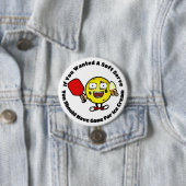 Badge Rond 7,6 Cm Plaisanterie de Pickleball à propos de servir de l (En situation)