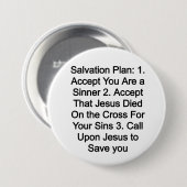 Badge Rond 7,6 Cm Plan de salut (Devant & derrière)