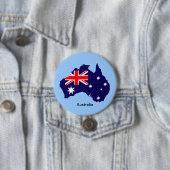 Badge Rond 7,6 Cm Plan et drapeau de l'Australie (En situation)