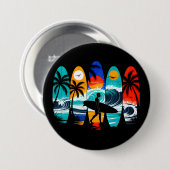 Badge Rond 7,6 Cm Planches de surf (Devant & derrière)