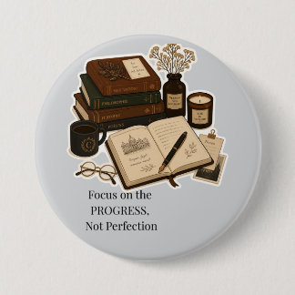 Badge Rond 7,6 Cm Planificateur d'études d'esthétique Académie Sombr