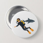 Badge Rond 7,6 Cm Plongée en scaphandre (Devant & derrière)
