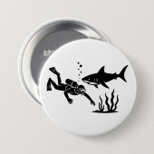 Badge Rond 7,6 Cm Plongée en scaphandre (Devant & derrière)