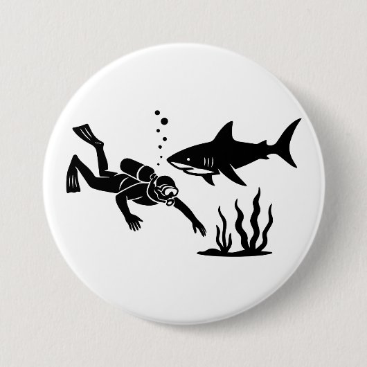 Badge Rond 7,6 Cm Plongée en scaphandre (Devant)