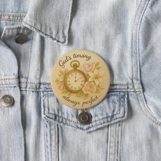 Badge Rond 7,6 Cm Pocket-watch  Button Design... (En situation)