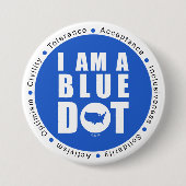 Badge Rond 7,6 Cm Point bleu Etats-Unis (Devant)
