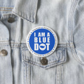 Badge Rond 7,6 Cm Point bleu Etats-Unis (En situation)
