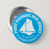 Badge Rond 7,6 Cm Point Pleasant NJ (sloop) (Devant & derrière)