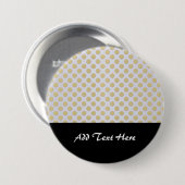 Badge Rond 7,6 Cm Points dorés sur argent (Devant & derrière)