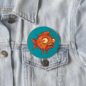 Badge Rond 7,6 Cm Poisson (En situation)