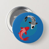 Badge Rond 7,6 Cm Poisson Koï (Devant & derrière)