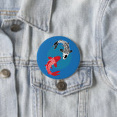 Badge Rond 7,6 Cm Poisson Koï (En situation)