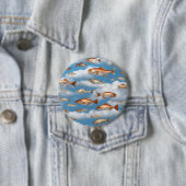 Badge Rond 7,6 Cm Poisson pluvieux (En situation)
