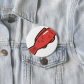 Badge Rond 7,6 Cm poisson rouge (En situation)
