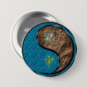 Badge Rond 7,6 Cm Poissons & Singe de terre (Devant & derrière)