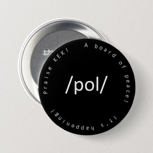 BADGE ROND 7,6 CM /POL/ (Devant & derrière)