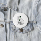 Badge Rond 7,6 Cm Polar bear (En situation)