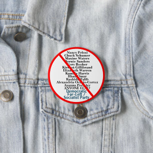 Badge Rond 7,6 Cm Political Anti-Democratic Far Left Socialist Party