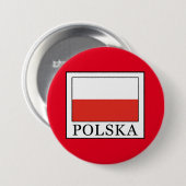 Badge Rond 7,6 Cm Polska (Devant & derrière)