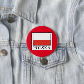 Badge Rond 7,6 Cm Polska (En situation)
