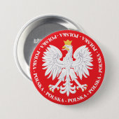 Badge Rond 7,6 Cm Polska 4 (Devant & derrière)