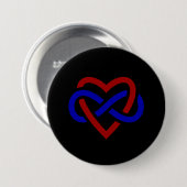Badge Rond 7,6 Cm Polyamory Stolz-Unendlichkeits-Herz  (Devant & derrière)