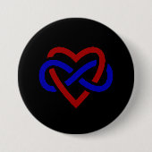 Badge Rond 7,6 Cm Polyamory Stolz-Unendlichkeits-Herz  (Devant)