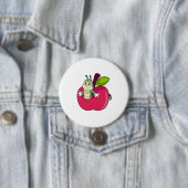 Badge Rond 7,6 Cm Pomme Caterpillar (En situation)