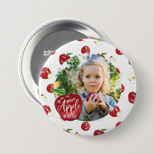 Badge Rond 7,6 Cm Pomme de notre oeil, fille d'anniversaire, garçon